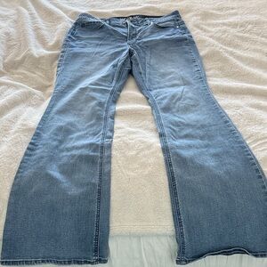 White House Black Market Light Blue Flare Jeans